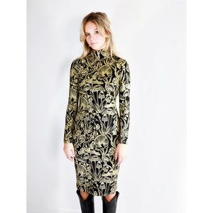 Thief and Bandit gold on black Shroomed Bandit dress